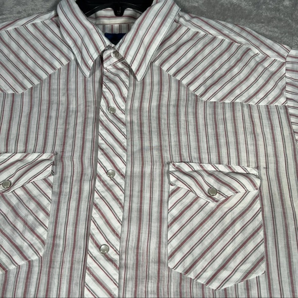 Vintage Wrangler Pearl Snap Button Down Shirt Men’s XXL White Western Shirt - Picture 8 of 8